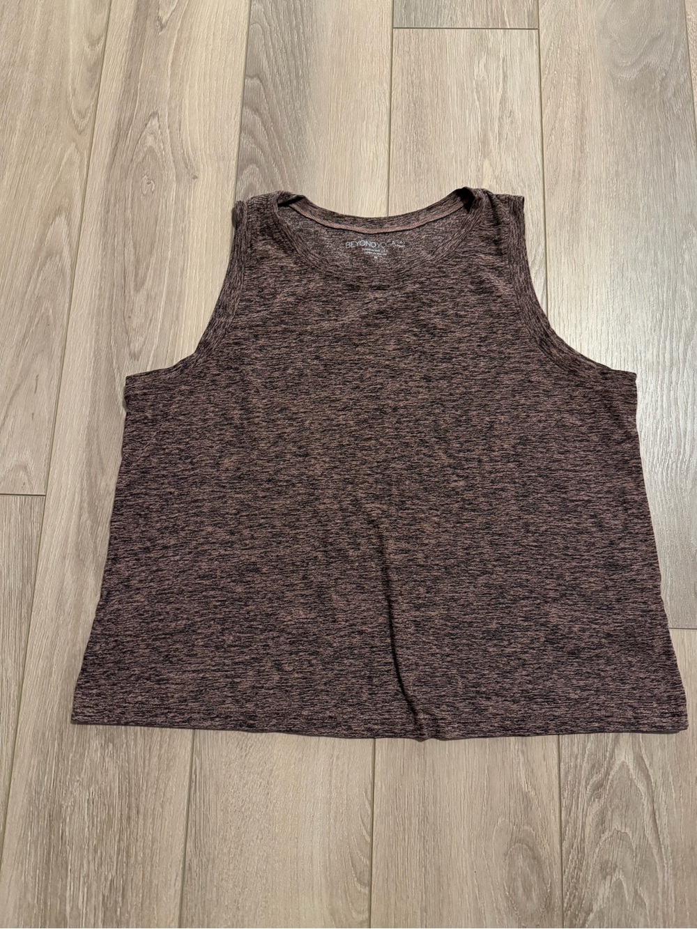 Beyond Yoga brown heather tank top in size M